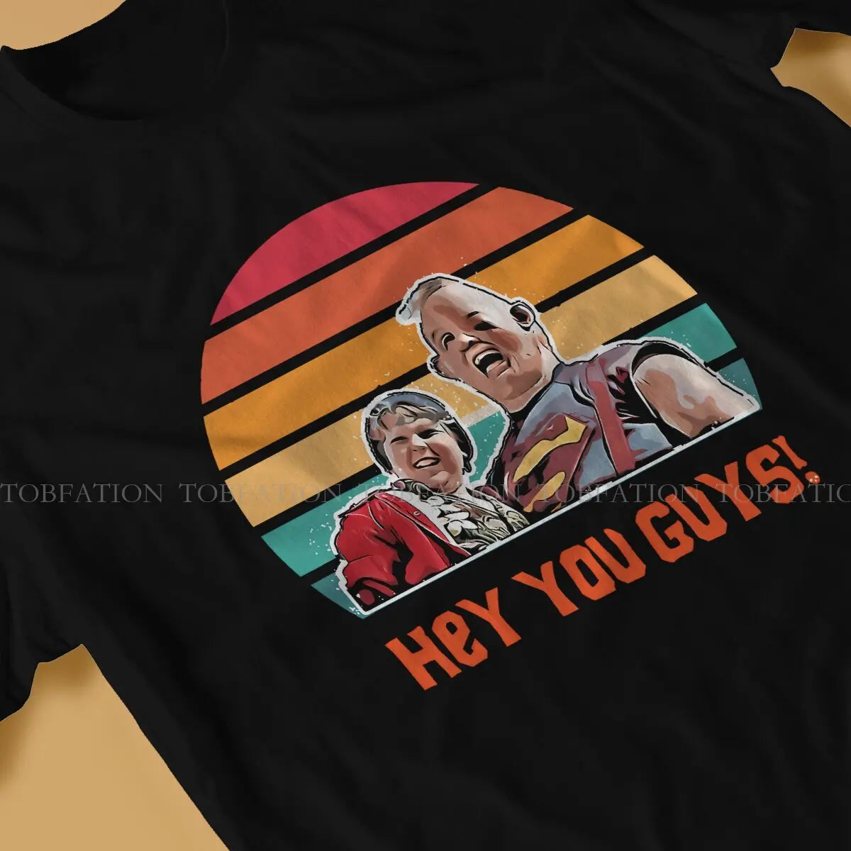 Hey You Guys Retro Sunset Graphic TShirt The Goonies Movie Style Tops Leisure T Shirt Male Short Sleeve Unique Gift Clothes