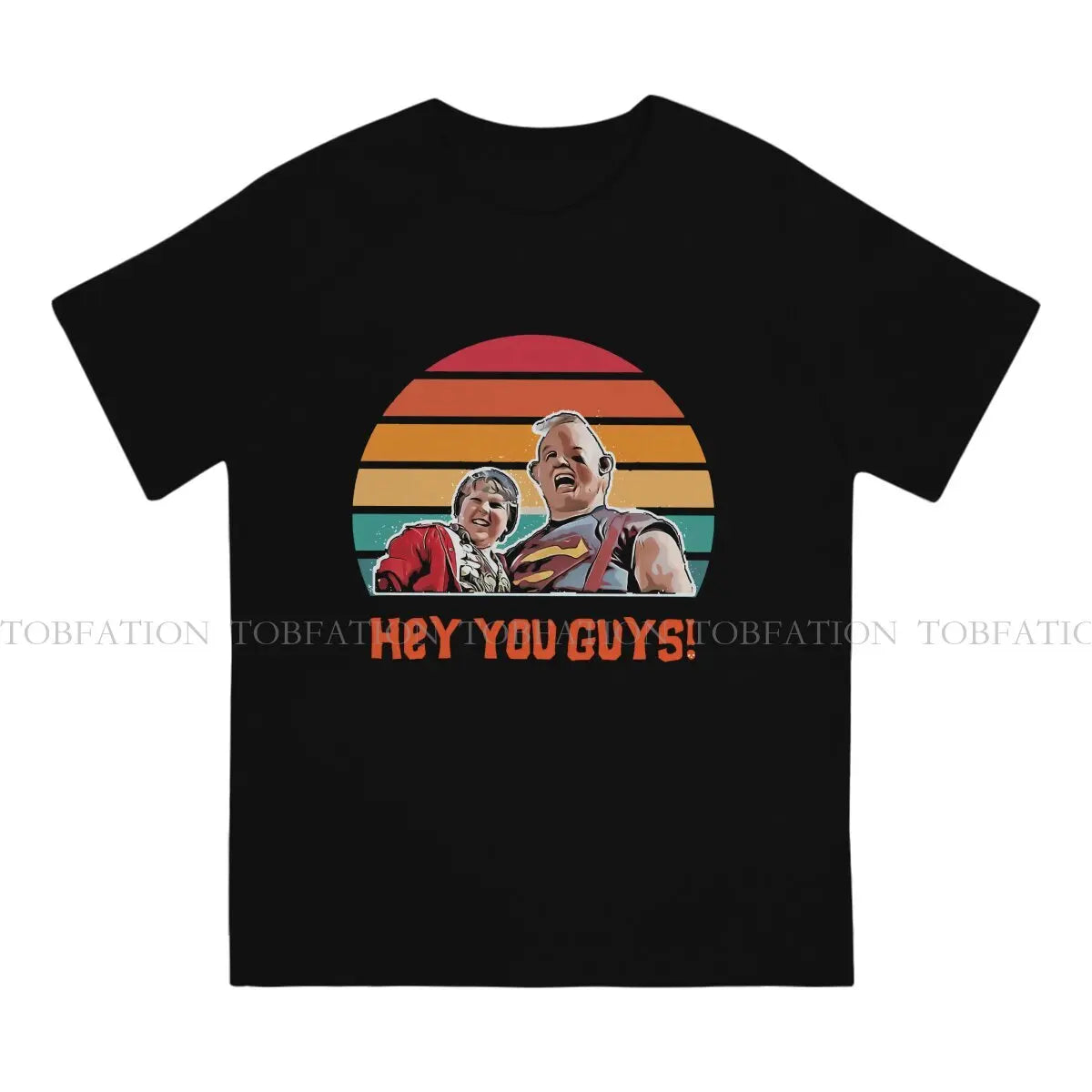 Hey You Guys Retro Sunset Graphic TShirt The Goonies Movie Style Tops Leisure T Shirt Male Short Sleeve Unique Gift Clothes