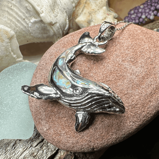 Whale Necklace - mother of pearl