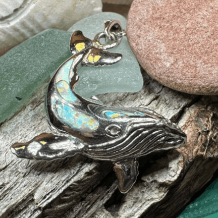 Whale Necklace - mother of pearl