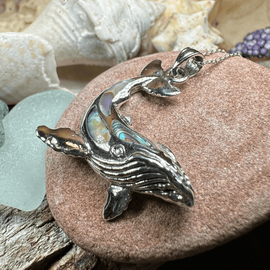 Whale Necklace - mother of pearl