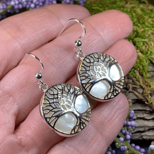 Robyn Tree of Life Earrings - Abalone Shell