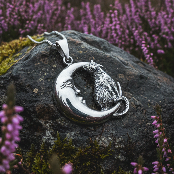 Orla Cat Moon Necklace