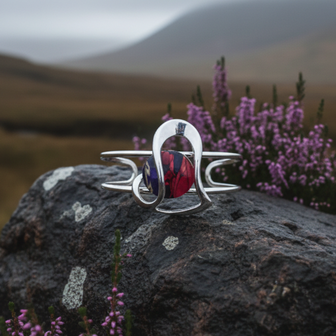 Heathergems Heart Scottish Bracelet