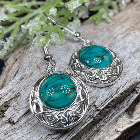 Heathergems Celtic Knot Earrings - Green