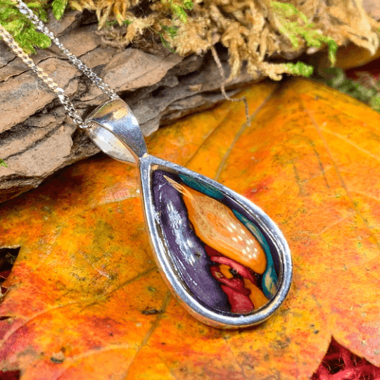 Heathergems Edith Scottish Necklace - Blue-Green