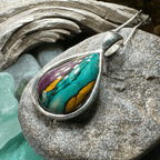 Heathergems Edith Scottish Necklace - Blue-Green
