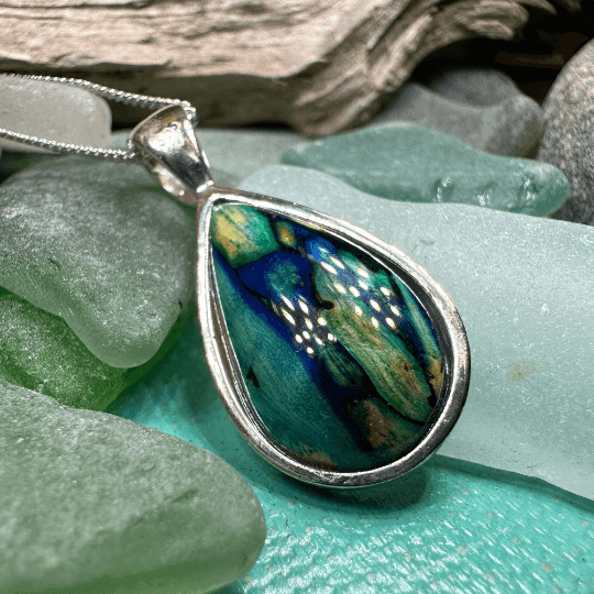 Heathergems Edith Scottish Necklace - Blue-Green