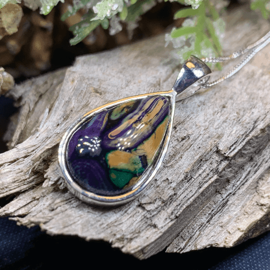 Heathergems Edith Scottish Necklace - Blue-Green