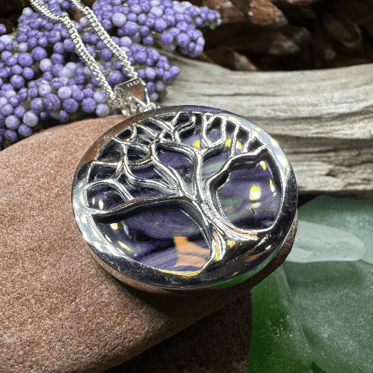 Heathergems Tree of Life Necklace - Purple