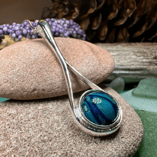 Scottish Raindrop Heathergems Necklace - Green/Red