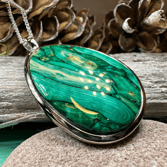 Scottish Organic Heathergems Necklace - Green