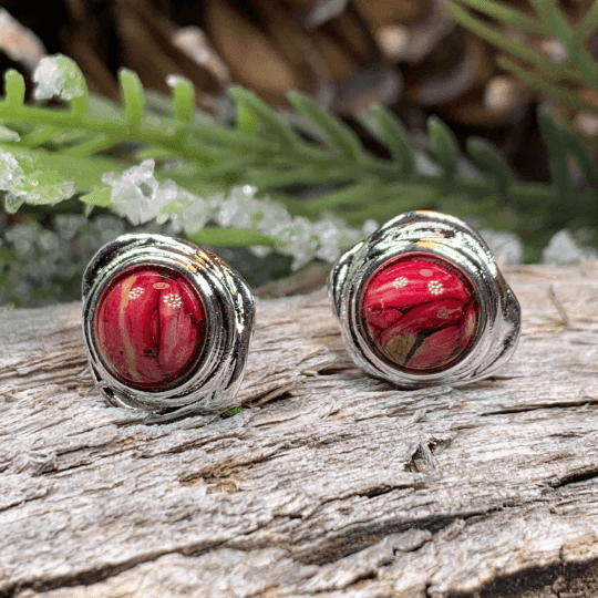 Celtic Heathergems Post Earrings - Green