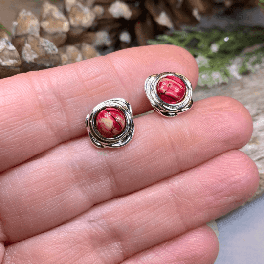 Celtic Heathergems Post Earrings - Green