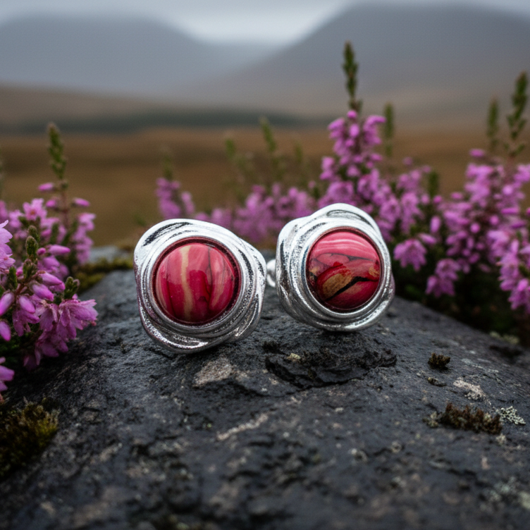 Celtic Heathergems Post Earrings