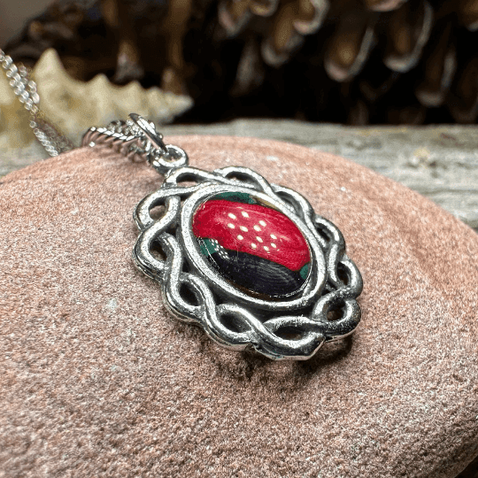 Margie Celtic Heathergems Necklace - Red Multi