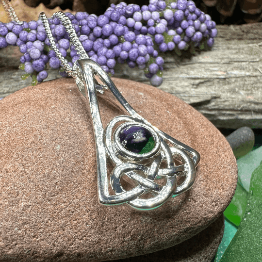 Heathergems Celtic Knot Necklace - Blue Multi