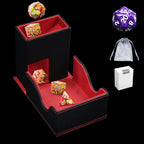 High-quality leather dice tower, creative DND dice, drawstring dice storage bag gift box
