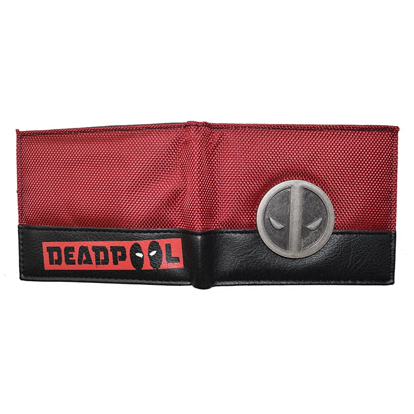 High Quality Metal Design Comics Marvel Wallet Marvel Hero Deadpool Punisher Thor Purse PU Leather with Zipper Coin Pocket