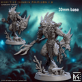 High-Tide Jurakin Mirmidon: Sculpt B (Male Merfolk Warrior) - With Helmet / Empty / Trident