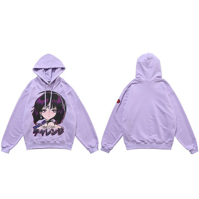 Hip Hop Hoodie Sweatshirt Streetwear Japanese Anime Girl Harajuku Hoodie Men HipHop Japan Cartoon Hoodie Pullover Loose