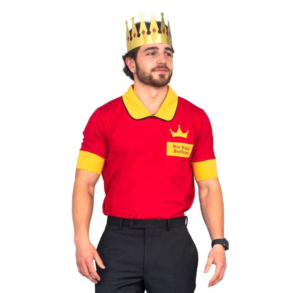 His Royal Beefiness King Halloween Costume T-shirt and Crown Cosplay - S