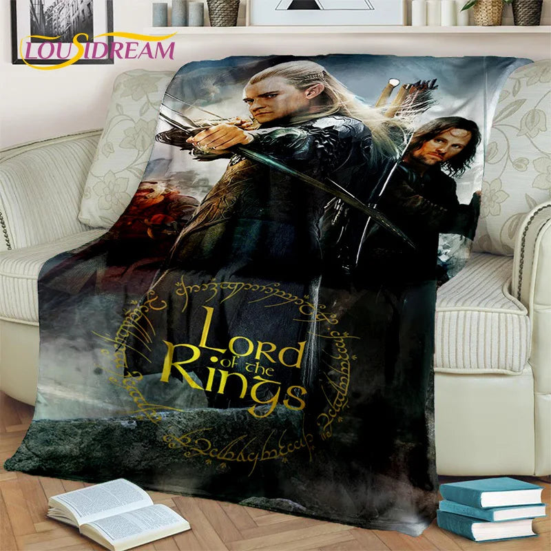 Hobbit Lord of The Rings Movie Blanket,Soft Throw