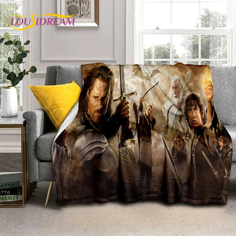 Hobbit Lord of The Rings Movie Blanket,Soft Throw