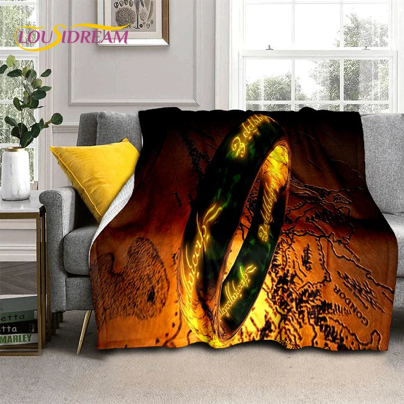 Hobbit Lord of The Rings Movie Blanket,Soft Throw