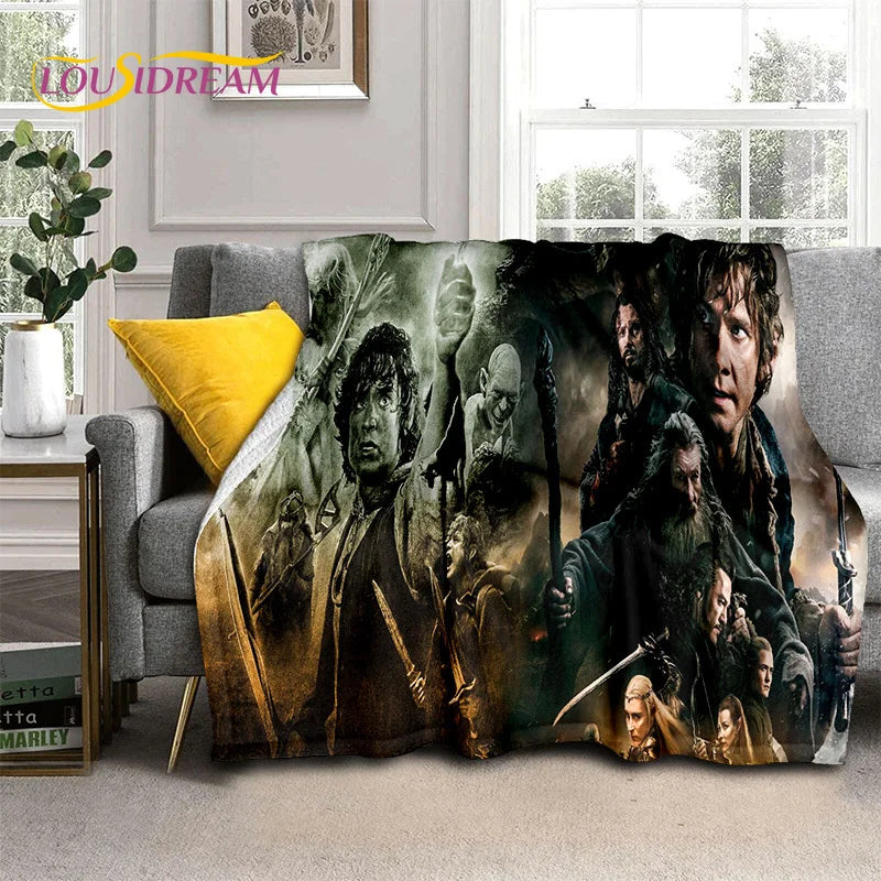 Hobbit Lord of The Rings Movie Blanket,Soft Throw