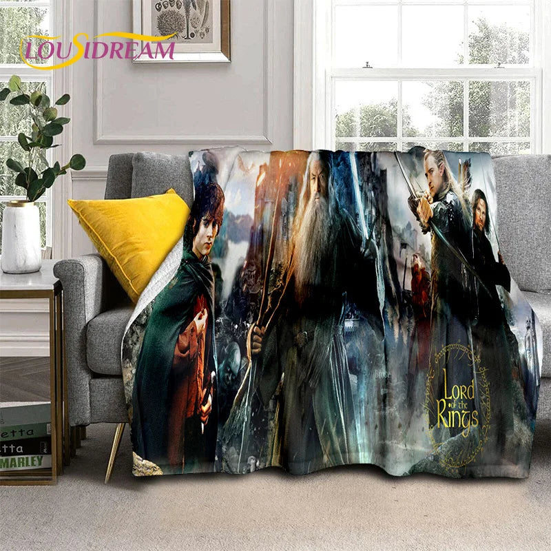 Hobbit Lord of The Rings Movie Blanket,Soft Throw