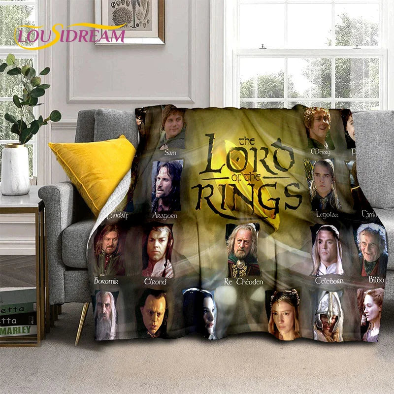 Hobbit Lord of The Rings Movie Blanket,Soft Throw