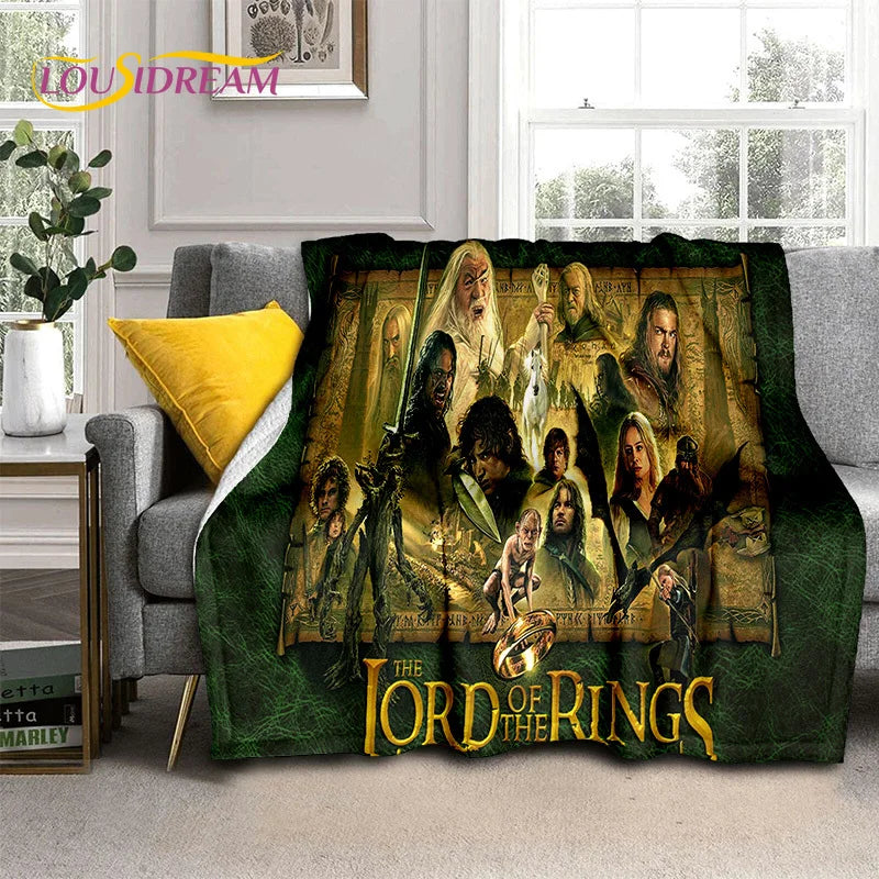 Hobbit Lord of The Rings Movie Blanket,Soft Throw