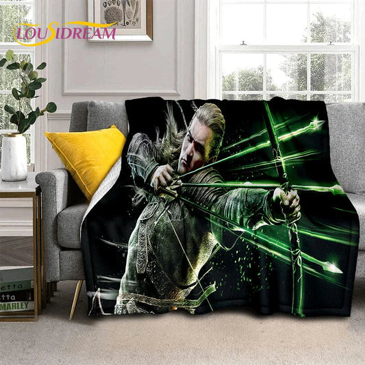 Hobbit Lord of The Rings Movie Blanket,Soft Throw