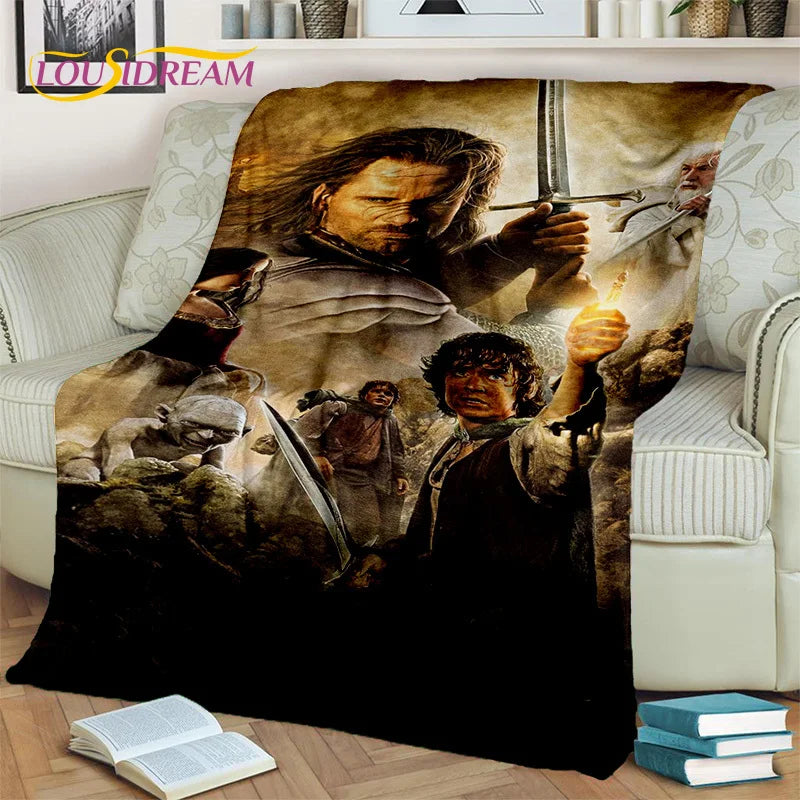 Hobbit Lord of The Rings Movie Blanket,Soft Throw