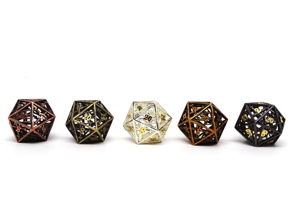 Hollow Dice of Divine Retribution - 5 Pack of D20 Dice - Role-Players