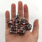 Hollow Metal DND Octopus Monster Dice Set Bloodstain
