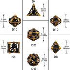 Hollow Metal DND Octopus Monster Dice Set Bloodstain