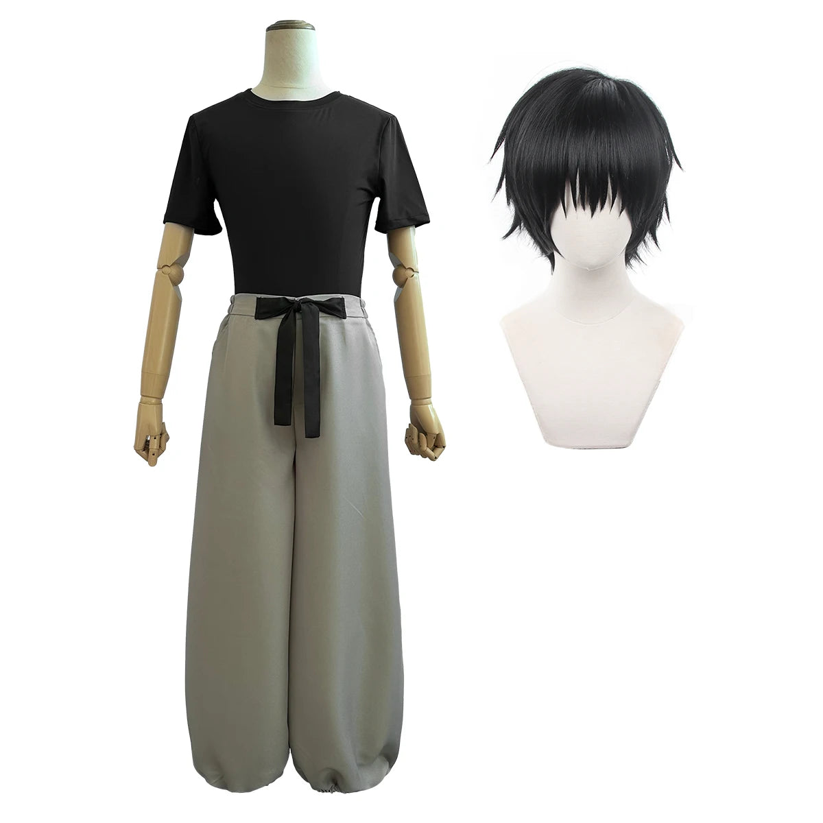 HOLOUN Jujutsu JJK Manga Anime Fushiguro Toji Satoru Gojo Cosplay Costume Wig T-shirt Pants Rose Net Halloween Christmas Gift