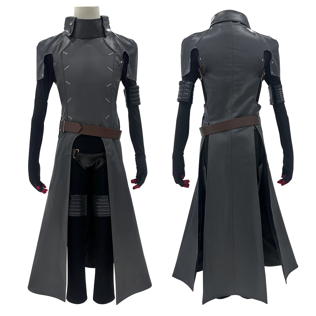 HOLOUN P5X Game Wonder Cosplay Costume Faux Leather Coat Pants Belt Grey Black Color Cos Convention Gift Halloween Christmas