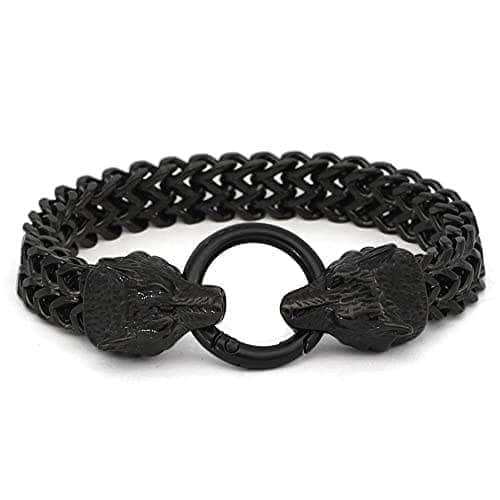 Viking Nordic Geri & Freki Stainless Steel Bracelet - 