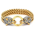 Viking Nordic Geri & Freki Stainless Steel Bracelet - 