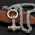 Vikings Mjolnir King Chain Stainless Steel Necklace - 50 CM / 19 IN