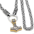 Vikings Mjolnir King Chain Stainless Steel Necklace - 50 CM / 19 IN