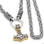 Vikings Mjolnir King Chain Stainless Steel Necklace - 50 CM / 19 IN