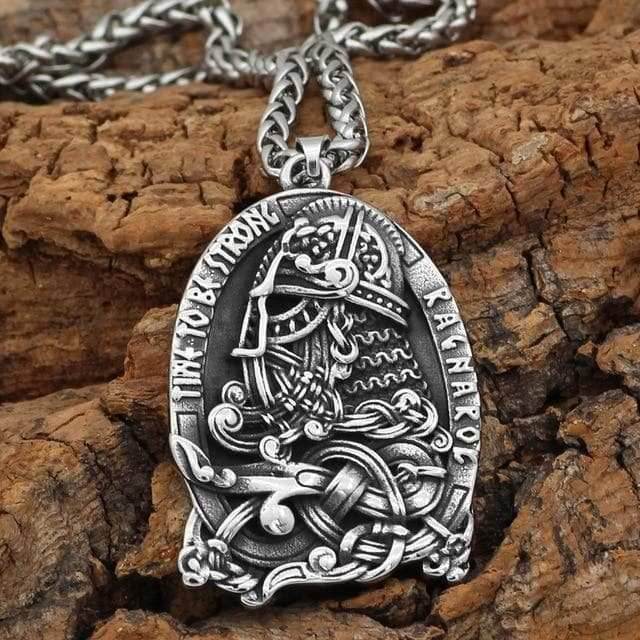 Viking Warrior Ragnarok Necklace - Metal Chain