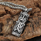 Vikings Odin Face Stainless Steel Necklace - Metal Chain