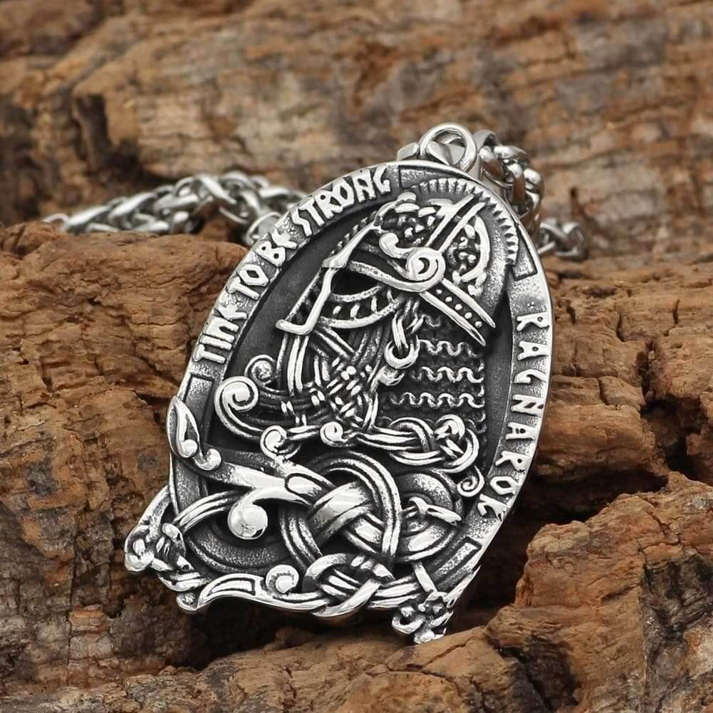 Viking Warrior Ragnarok Necklace - Metal Chain