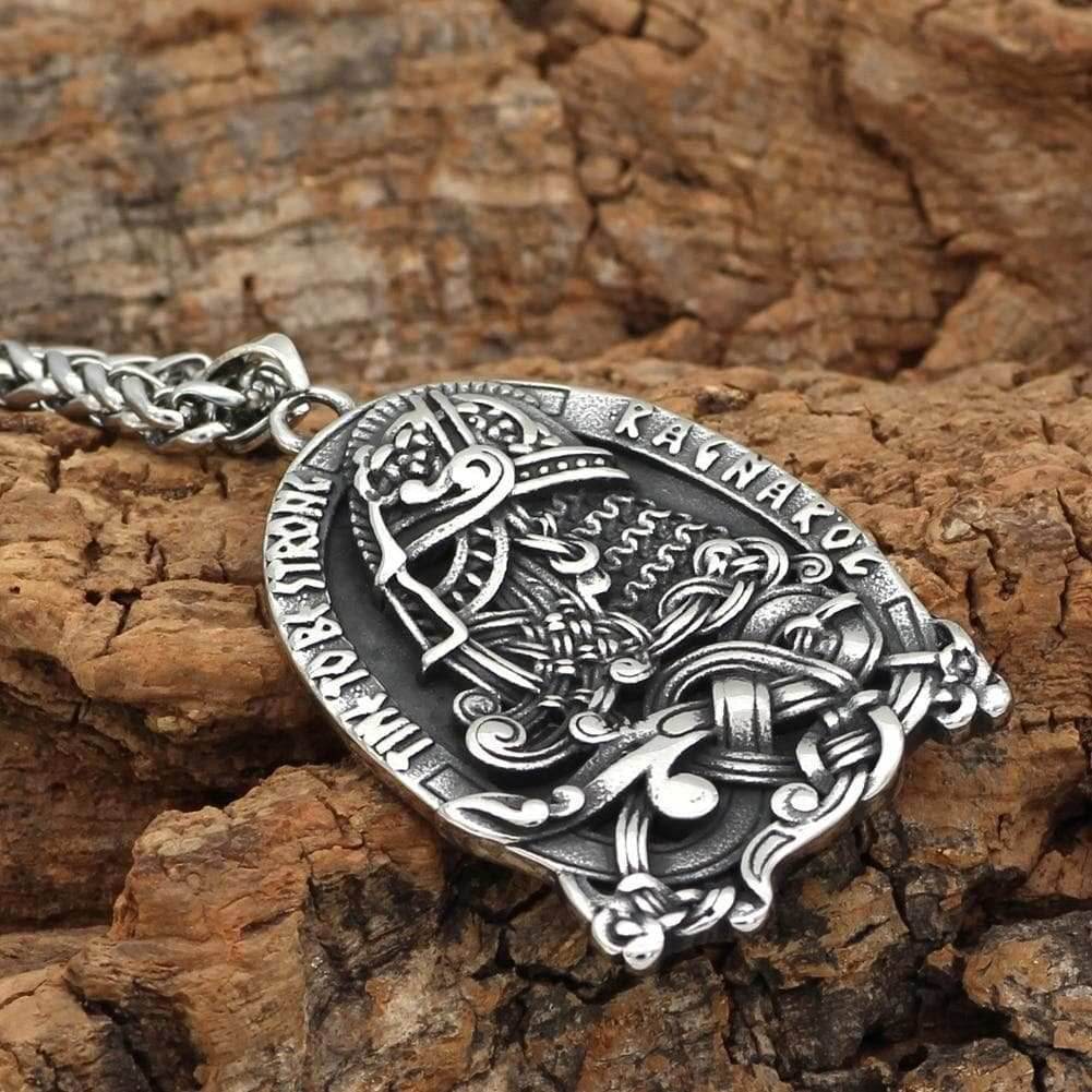 Viking Warrior Ragnarok Necklace - Metal Chain