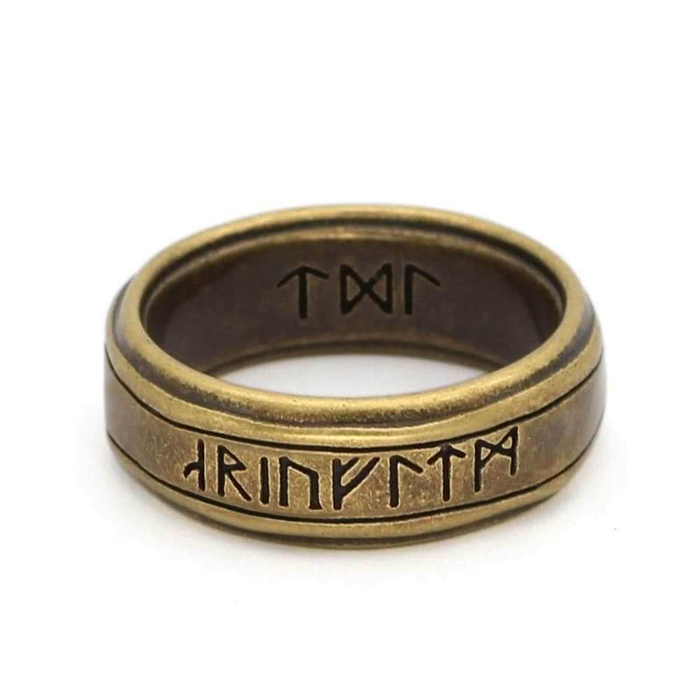 Viking Runes 316L Grade Stainless Steel Ring - 8